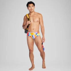 Men's Pride Printed One Brief Blue