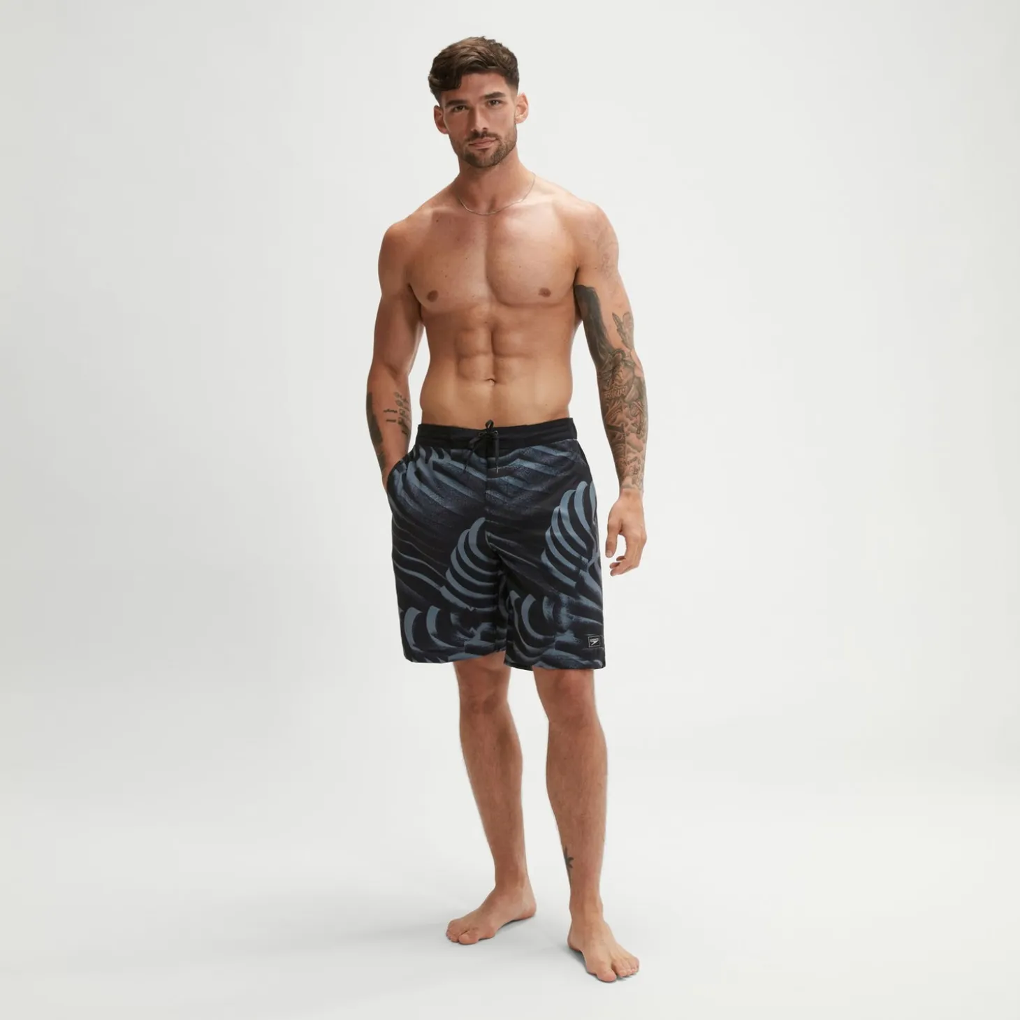 Men's Print Bondi Basin 20'' Swim Shorts Grey