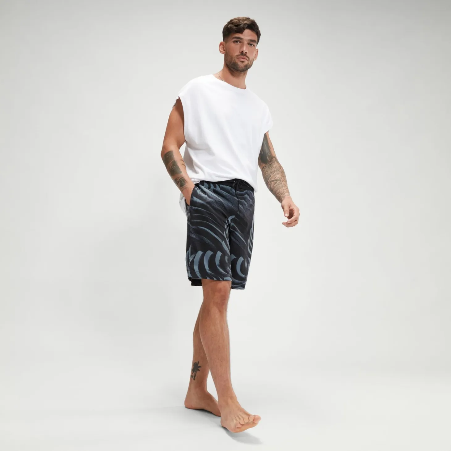 Men's Print Bondi Basin 20'' Swim Shorts Grey