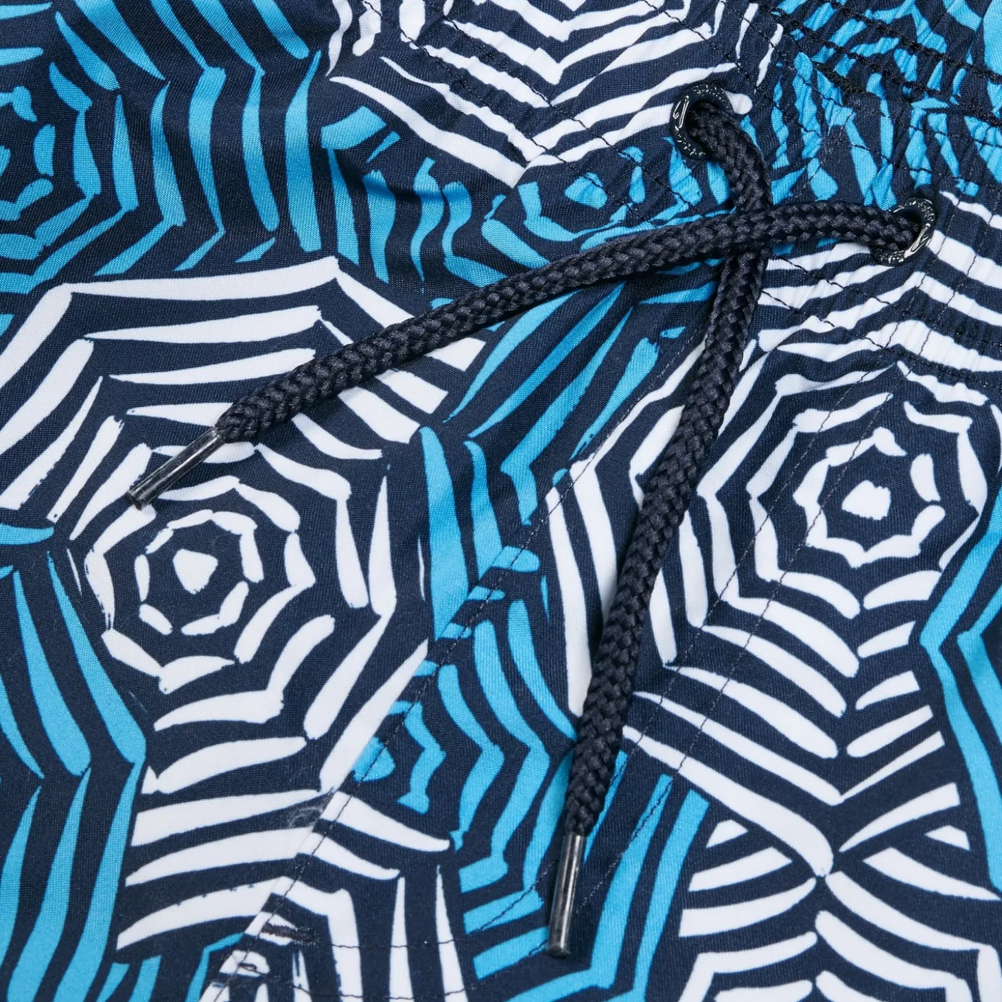 Men's Printed Leisure 16" Swim Shorts Blue/White