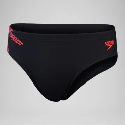 Men's Tech Panel 7cm Brief Black/Red