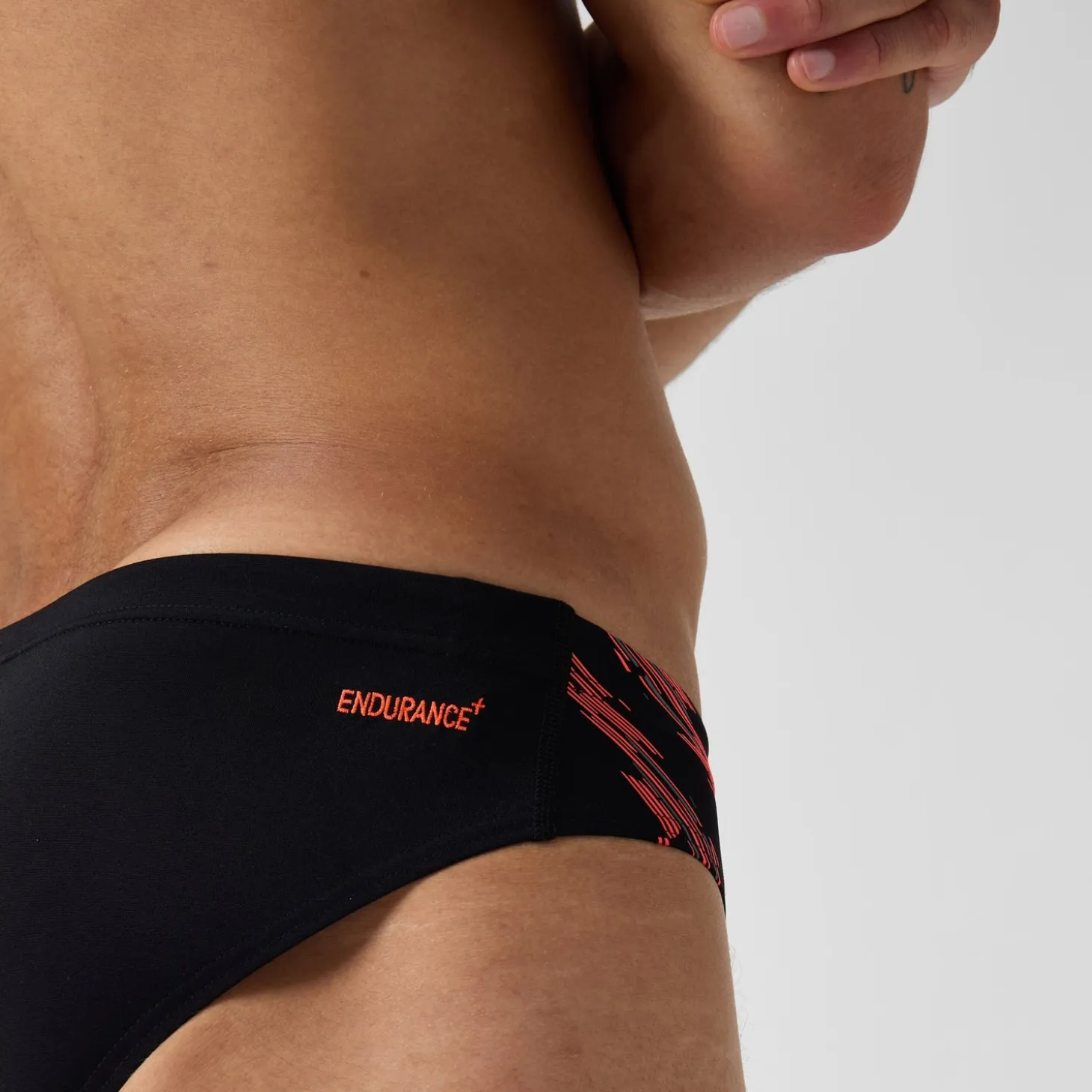 Men's Tech Panel 7cm Brief Black/Red