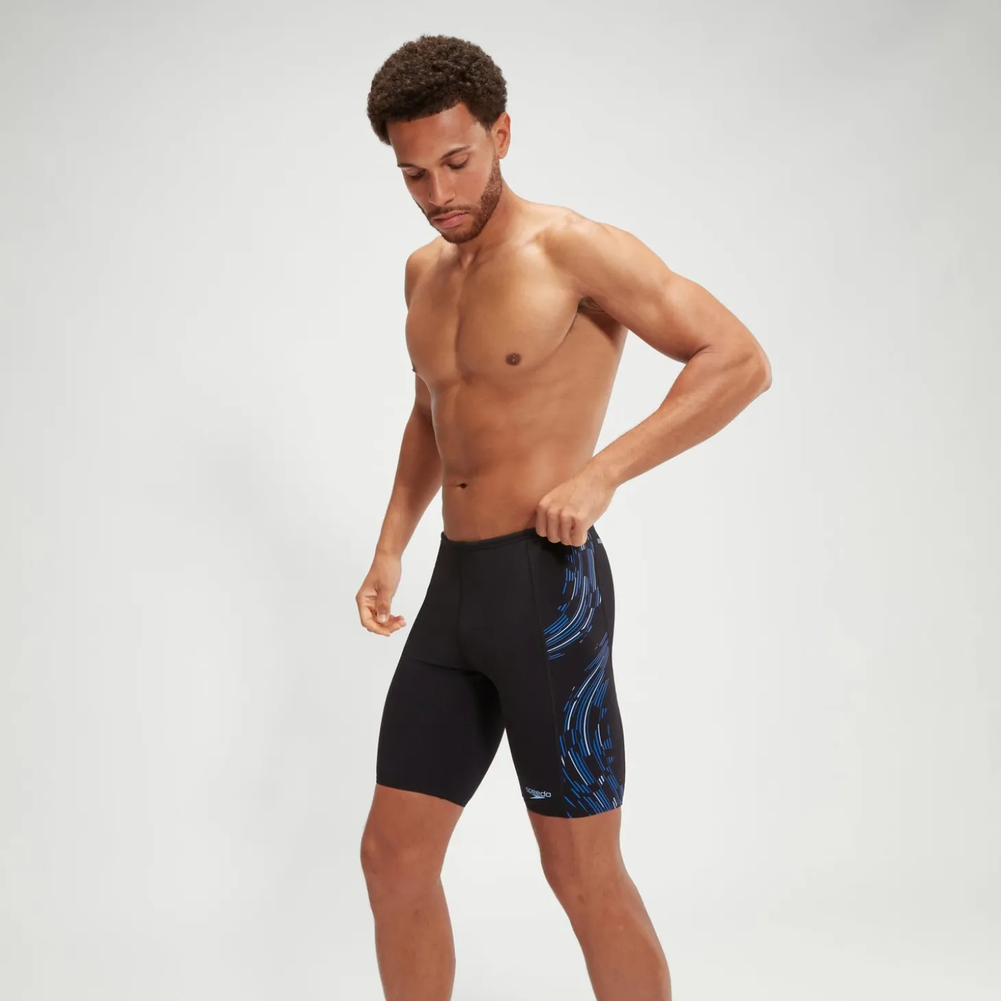 Men's Tech Panel Jammer Black/Blue