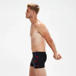 Men's Tech Print Aquashorts Black/Blue