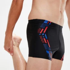 Men's Tech Print Aquashorts Black/Blue
