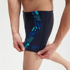Men's Tech Print Aquashorts Navy/Blue
