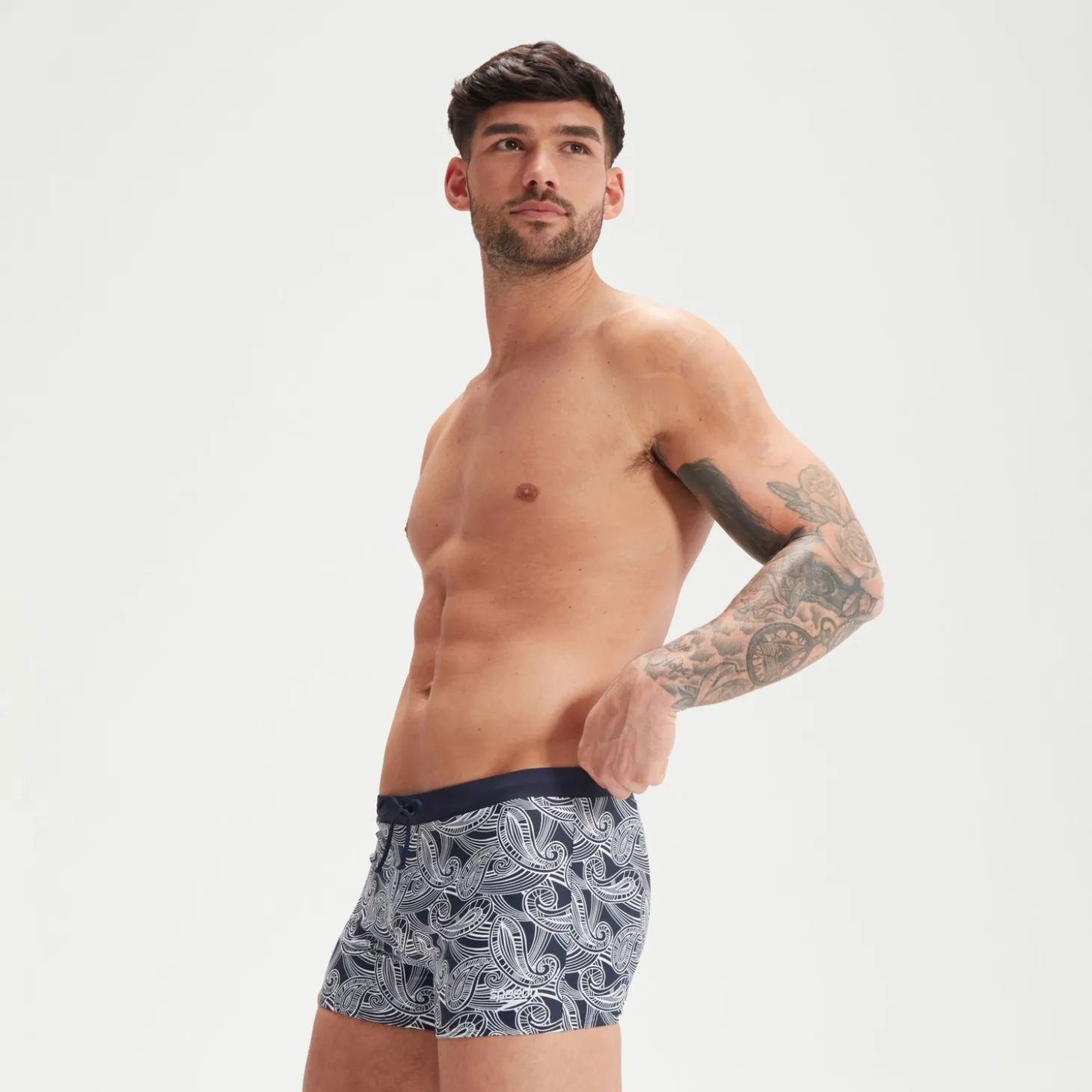Men's Valmilton Allover Aquashort Navy/White