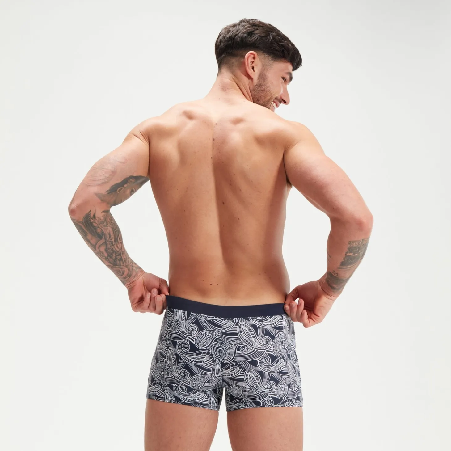Men's Valmilton Allover Aquashort Navy/White