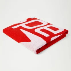 Speedo Logo Towel Red/White