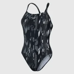 Women's Allover Rippleback Swimsuit Black/Grey