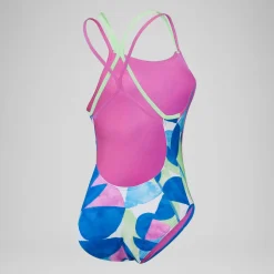 Women's Club Training Allover Digital Starback Swimsuit Green/Pink