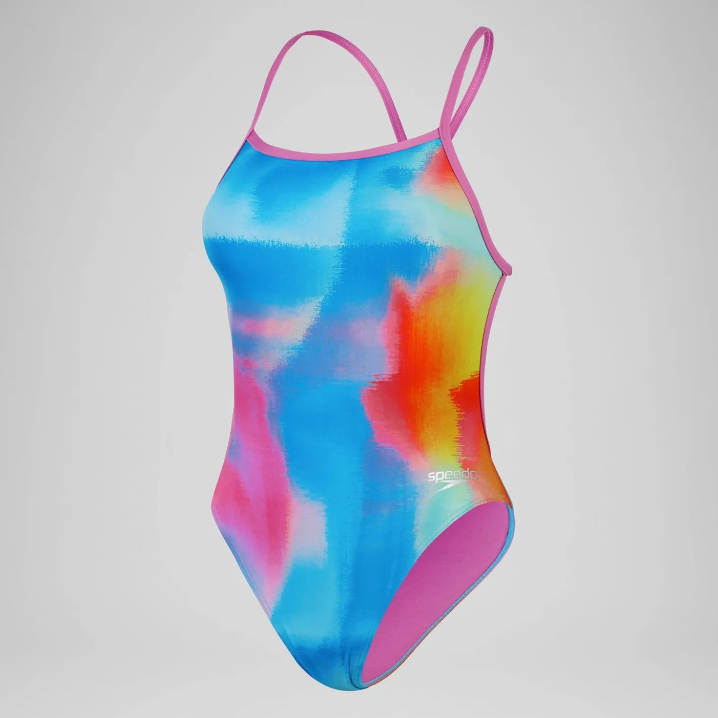 Women's Club Training Placement Digital Vback Swimsuit Pink/Yellow