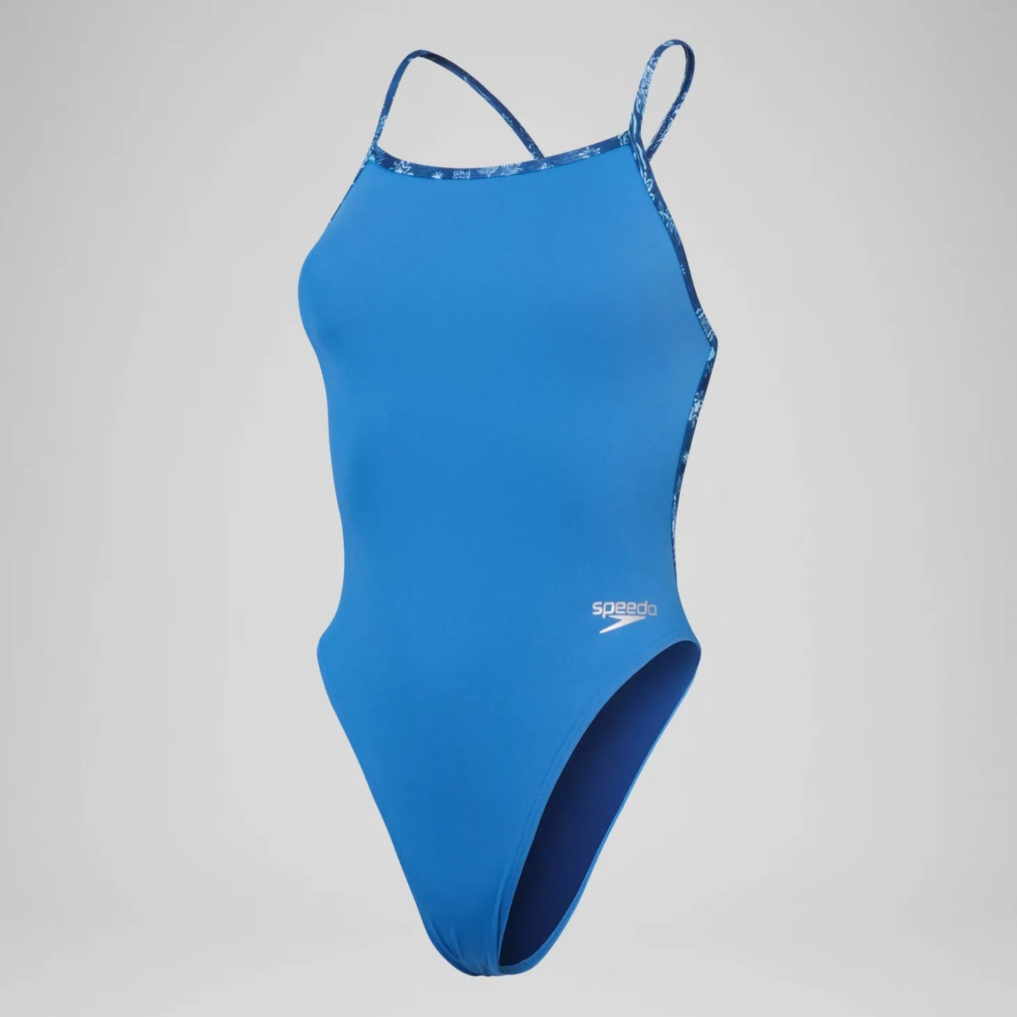 Women's Club Training Solid Vback Swimsuit Blue