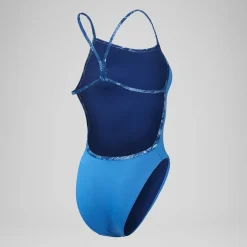 Women's Club Training Solid Vback Swimsuit Blue