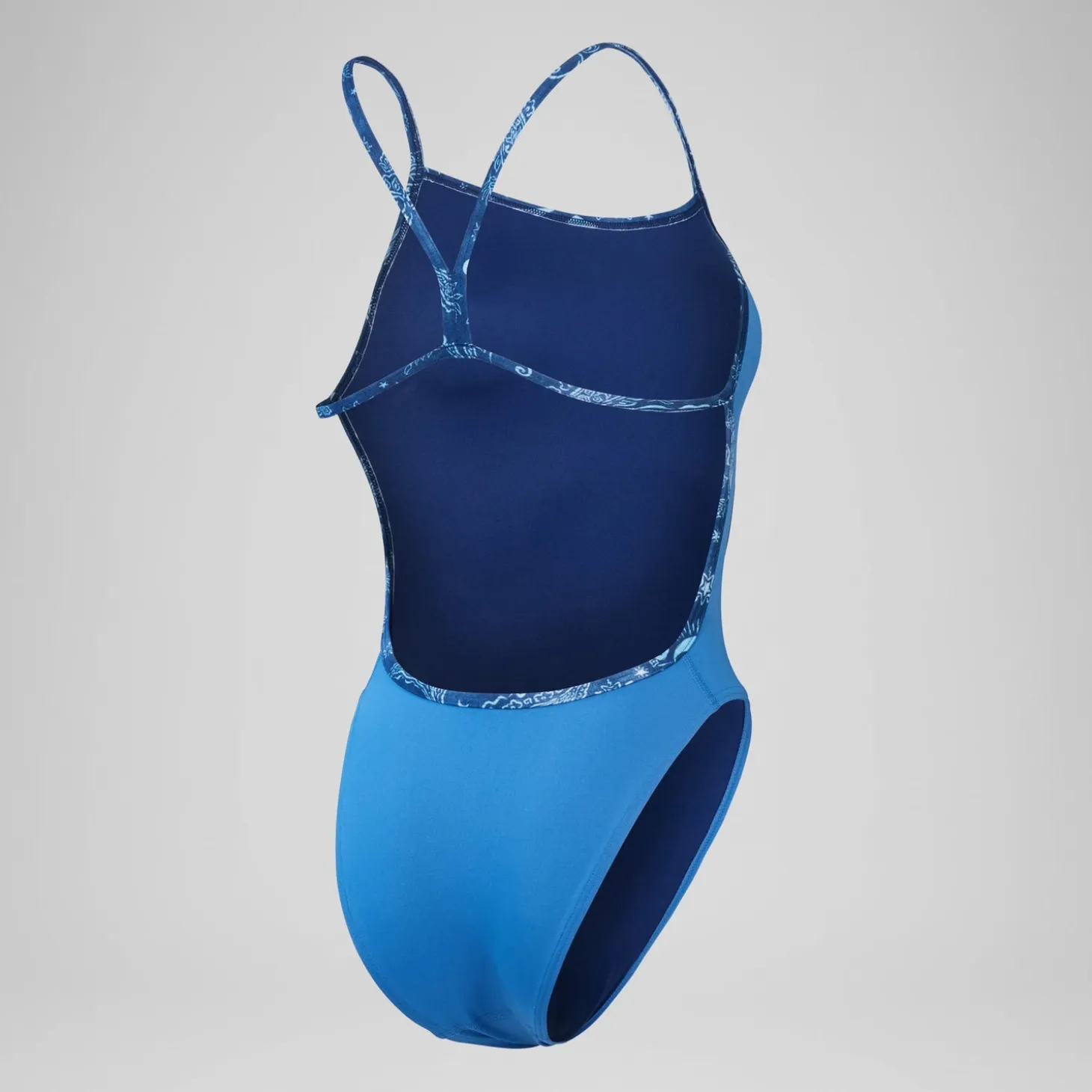 Women's Club Training Solid Vback Swimsuit Blue