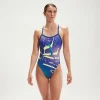Women's Club Training Turnback Swimsuit Blue/Lilac