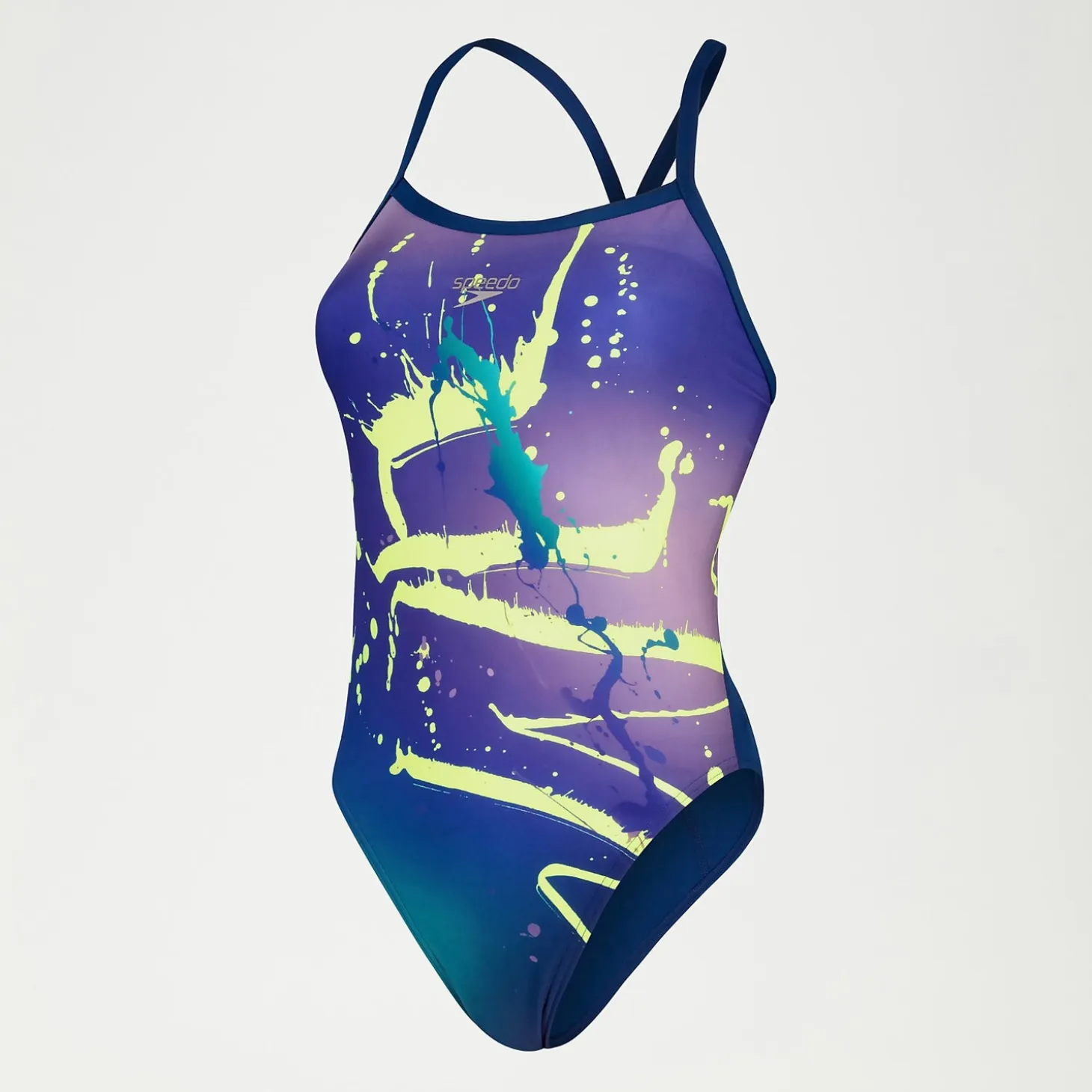Women's Club Training Turnback Swimsuit Blue/Lilac