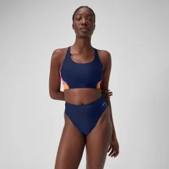 Women's Colourblock Bikini Top Blue