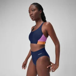 Women's Colourblock Bikini Top Blue