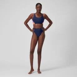 Women's Colourblock Bikini Top Blue