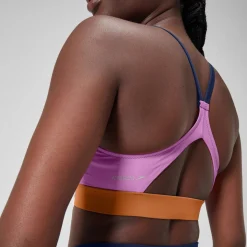 Women's Colourblock Bikini Top Blue
