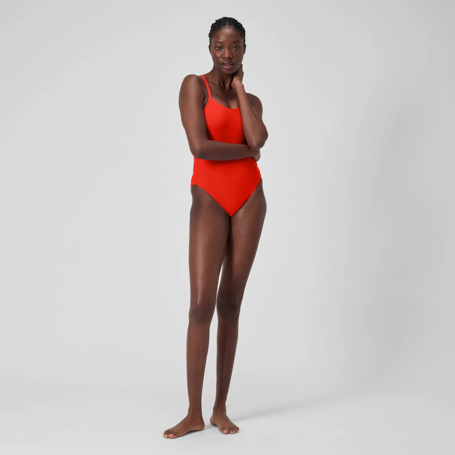 Women's Colourblock Racerback Swimsuit Red