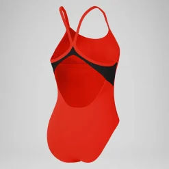 Women's Colourblock Racerback Swimsuit Red