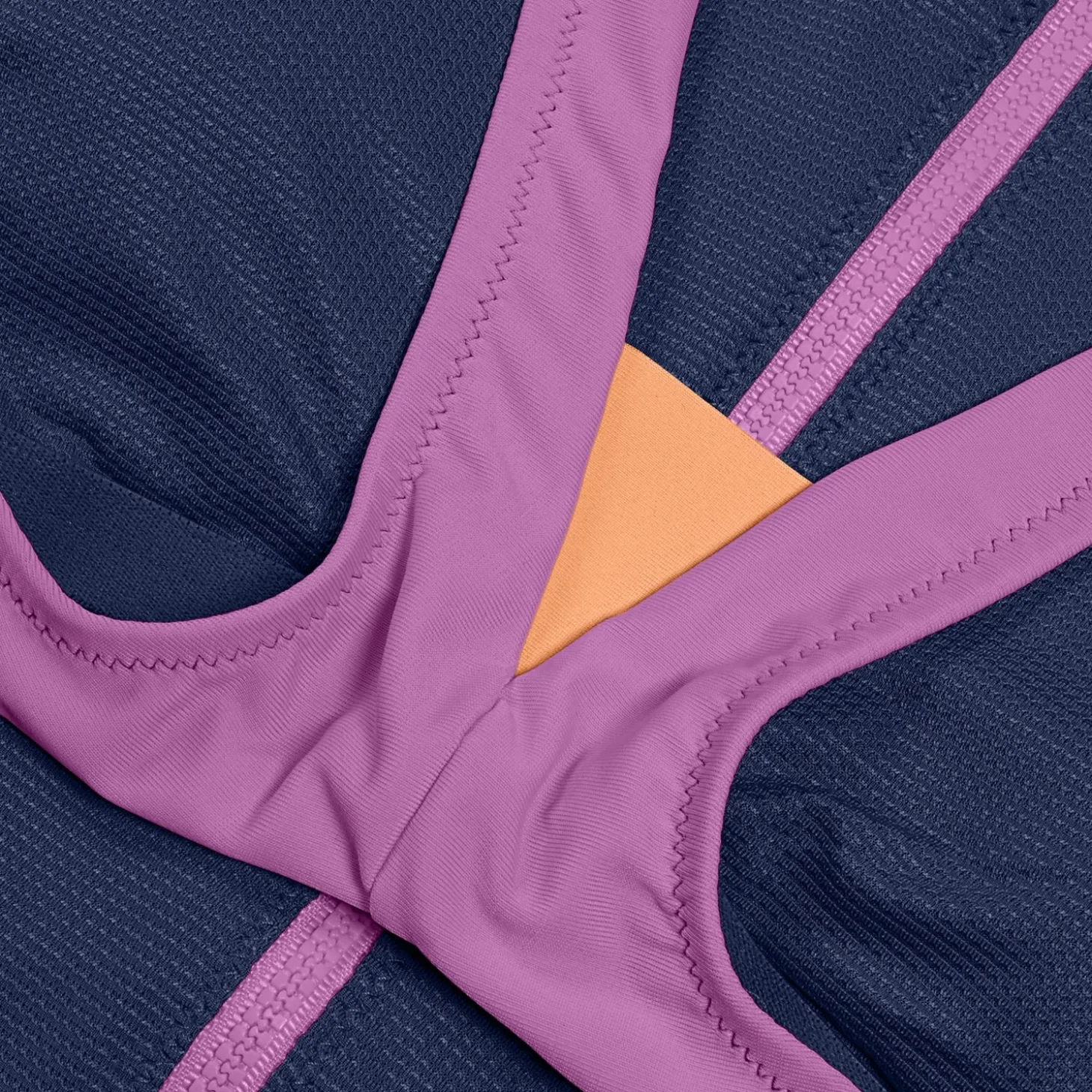 Women's Colourblock Zip Swimsuit Blue