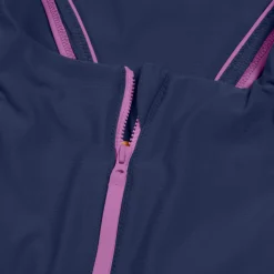 Women's Colourblock Zip Swimsuit Blue