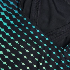 Women's Digital Printed Medalist Swimsuit Black/Teal