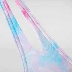 Women's Double Strap Printed Swimsuit Pink/Blue
