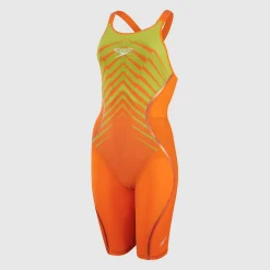 Women's Fastskin LZR Pure Intent Openback Kneeskin Orange/Yellow