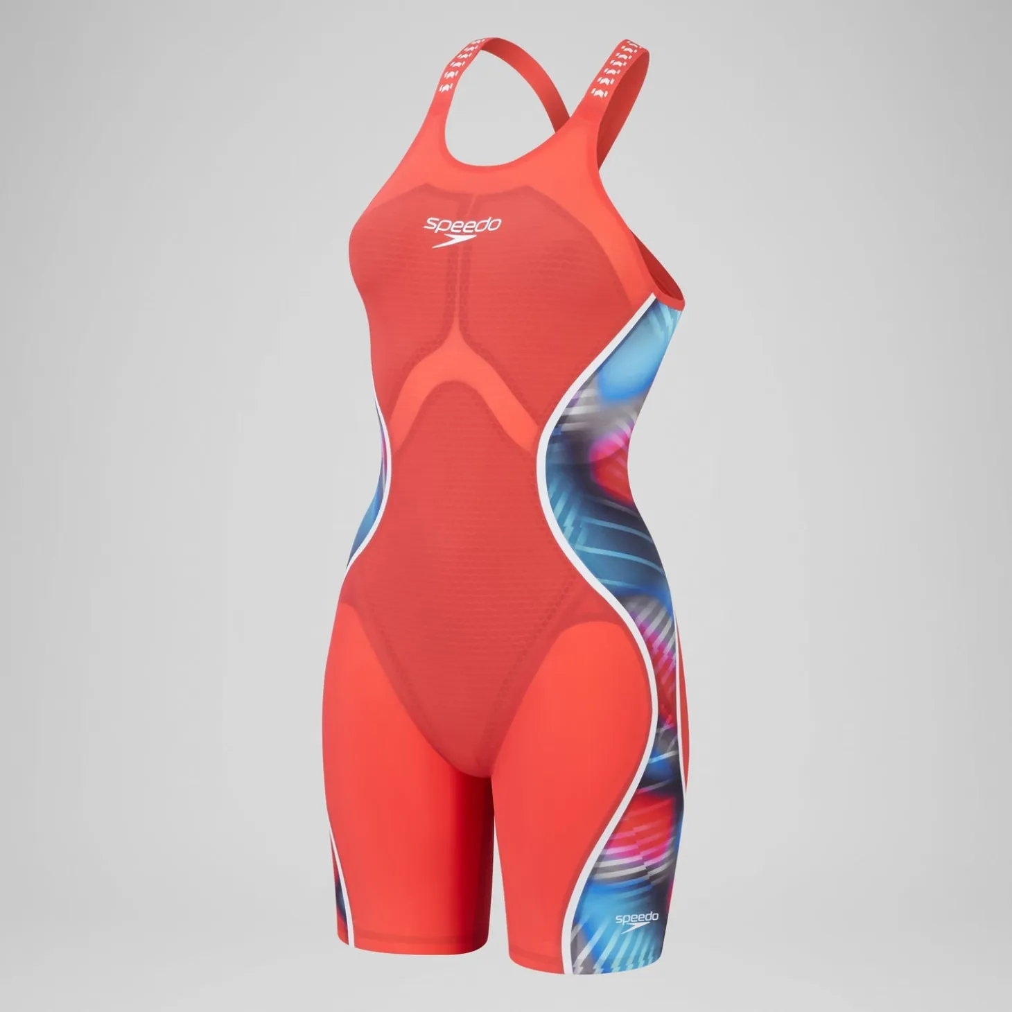 Women's Fastskin LZR Pure Intent 2.0 Openback Kneeskin Red/Blue