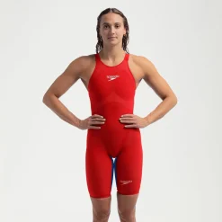 Women's Fastskin LZR Pure Valor 2.0 Openback Kneeskin Red/Blue