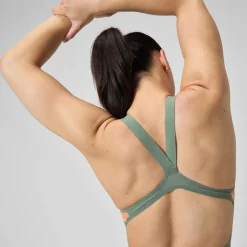 Women's Fastskin LZR Pure Valor 2.0 Openback Kneeskin Green/Orange