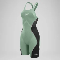 Women's Fastskin LZR Pure Intent 2.0 Openback Kneeskin Green/Black