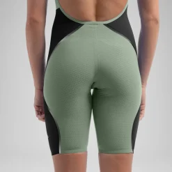 Women's Fastskin LZR Pure Intent 2.0 Openback Kneeskin Green/Black