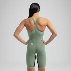 Women's Fastskin LZR Pure Valor 2.0 Closedback Kneeskin Green/Black