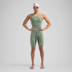 Women's Fastskin LZR Pure Valor 2.0 Closedback Kneeskin Green/Black