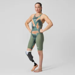 Women's Fastskin LZR Pure Valor 2.0 Closedback Kneeskin Green/Orange