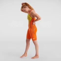 Women's Fastskin LZR Pure Intent Closedback Kneeskin Orange/Green