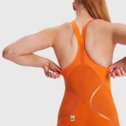 Women's Fastskin LZR Pure Intent Closedback Kneeskin Orange/Green