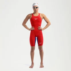 Women's Fastskin LZR Pure Valor 2.0 Closedback Kneeskin Red/Blue