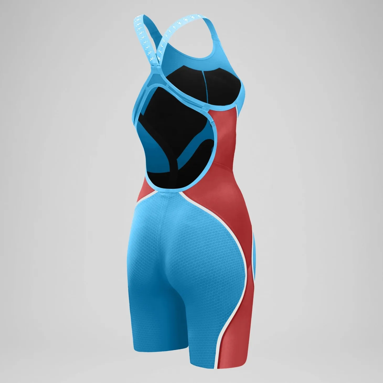 Women's Fastskin LZR Pure Intent 2.0 Openback Kneeskin Blue/Red