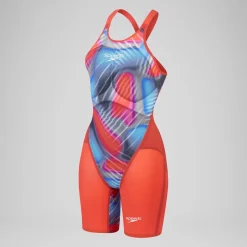 Women's Fastskin LZR Pure Valor 2.0 Openback Kneeskin Red/Blue