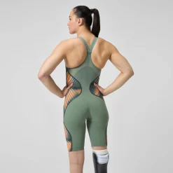 Women's Fastskin LZR Pure Intent 2.0 Closedback Kneeskin Green/Orange