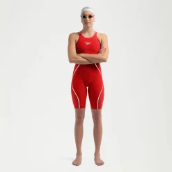 Women's Fastskin LZR Pure Intent 2.0 Openback Kneeskin Red/White