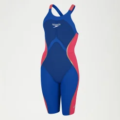 Womens Fastskin LZR Pure Intent Openback Kneeskin Blue/Red