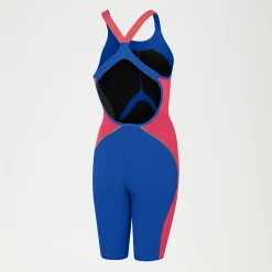 Womens Fastskin LZR Pure Intent Openback Kneeskin Blue/Red