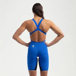 Women's Fastskin LZR Pure Valor 2.0 Openback Kneeskin Blue/Black